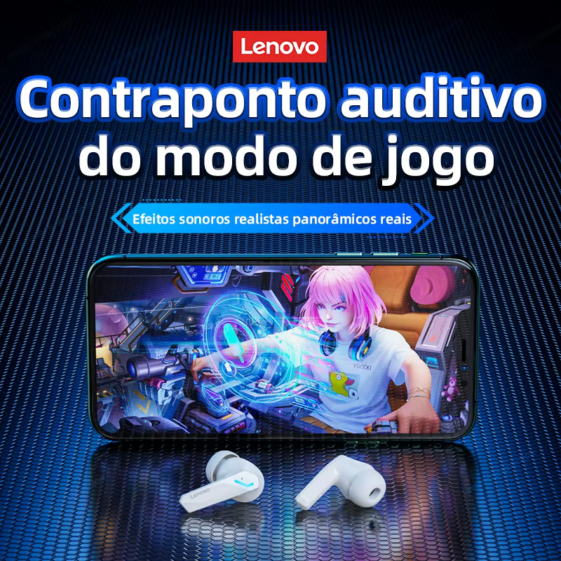 Fone Lenovo GM2 Pro Original | Conforto e Som de Alta Qualidade