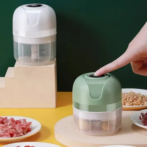 Mini Processador Elétrico 250ml Recarregável USB - Compacto e Eficiente