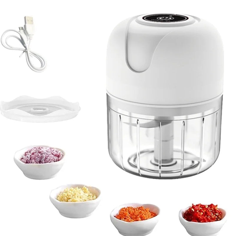 Mini Processador Elétrico 250ml Recarregável USB - Compacto e Eficiente