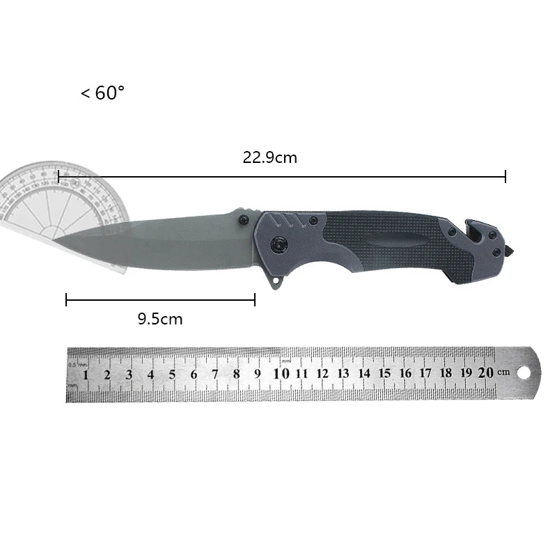 Stainless steel outdoor folding knife high hardness self-defense camping survival knife multifunctional knife fruit knife