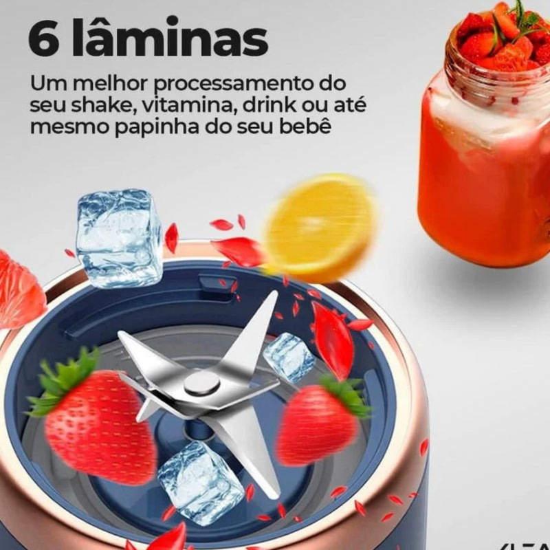 Mini Misturador Smoothie: Prepare Bebidas Saudáveis em 30 Segundos - 50% OFF