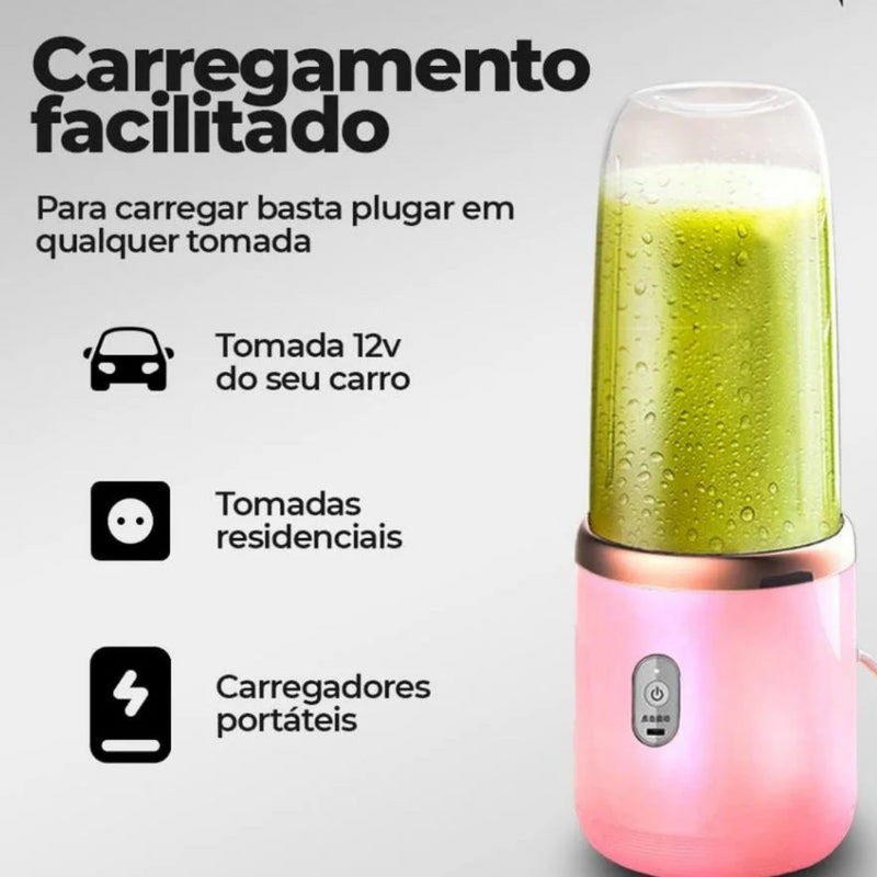 Mini Misturador Smoothie: Prepare Bebidas Saudáveis em 30 Segundos - 50% OFF