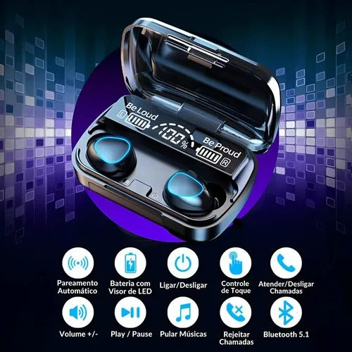 Fone de Ouvido  M10 TWS Bluetooth V5.3 - COMPRE 1 E LEVE 2