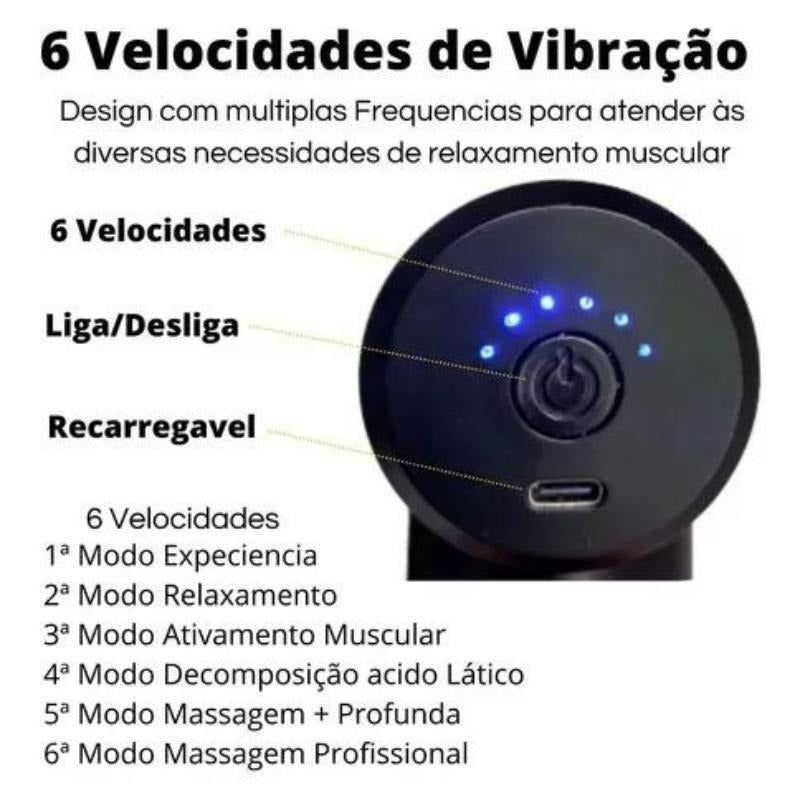 Massageador Elétrico Alta Frequência - Massagem Profunda e Relaxante