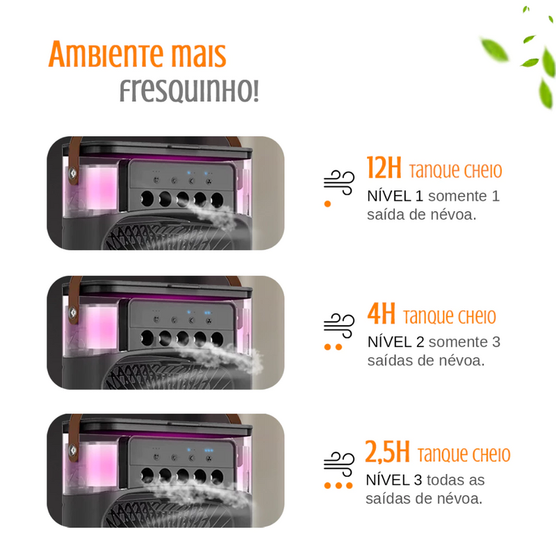 Ventilador Pequeno Portátil - Refrigeração Instantânea e Eficiente
